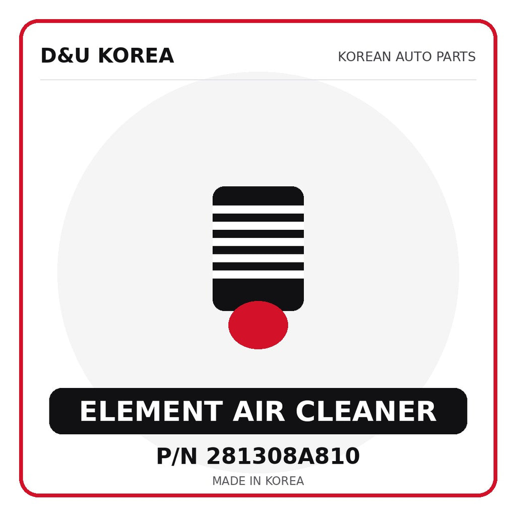 Genuine Mobis ELEMENT AIR CLEANER 281308A810 - Korean auto parts from D&U Korea