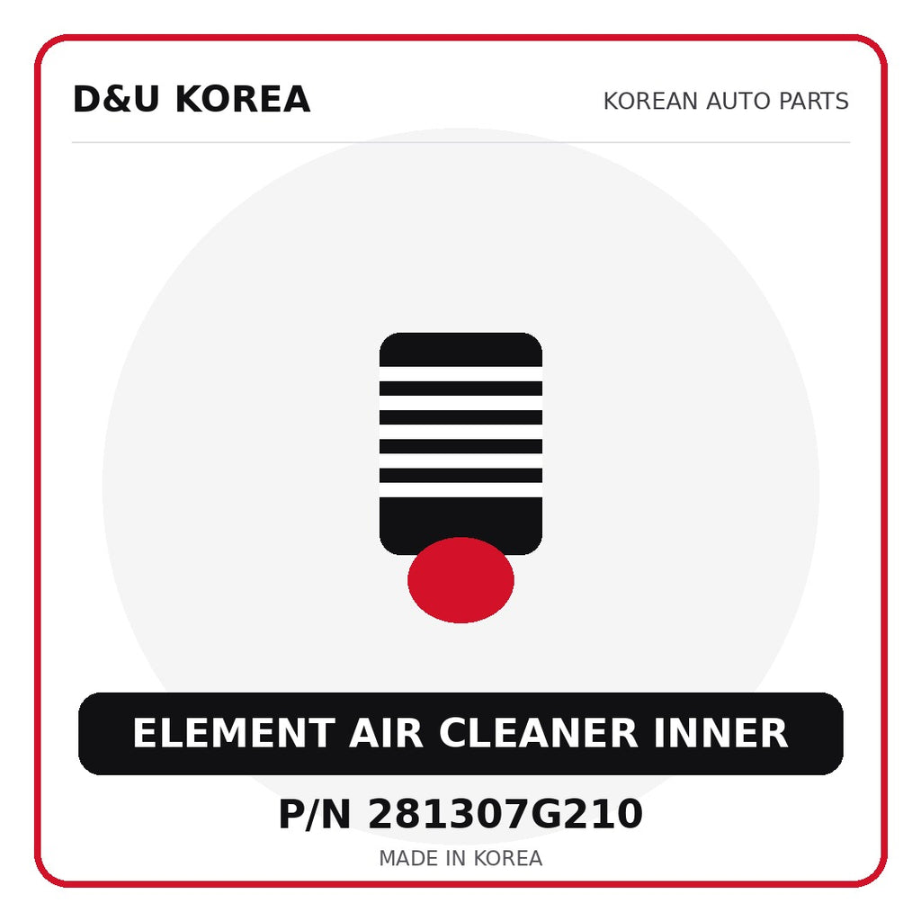 Genuine Mobis ELEMENT AIR CLEANER INNER 281307G210 - Korean auto parts from D&U Korea
