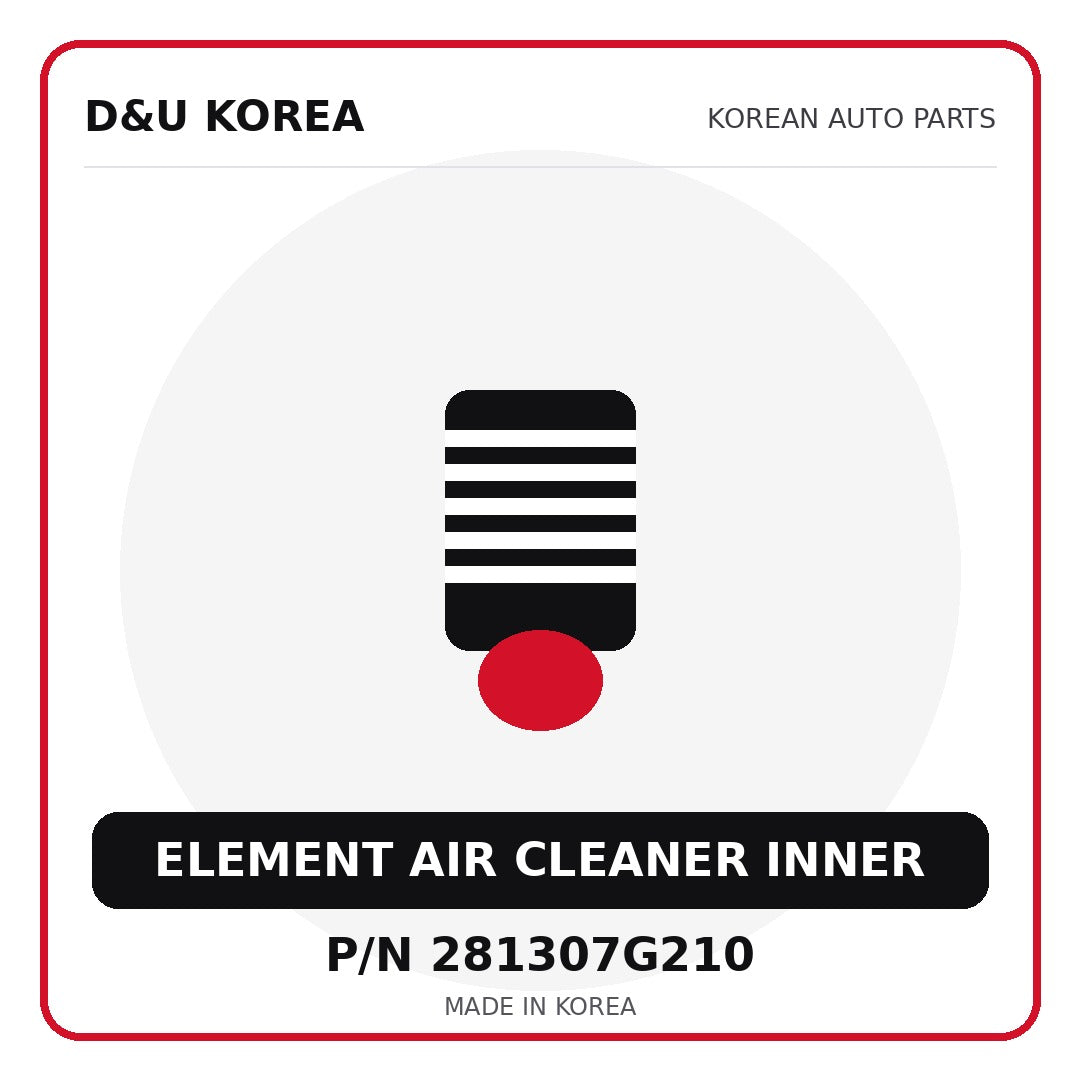 Genuine Mobis ELEMENT AIR CLEANER INNER 281307G210 - Korean auto parts from D&U Korea