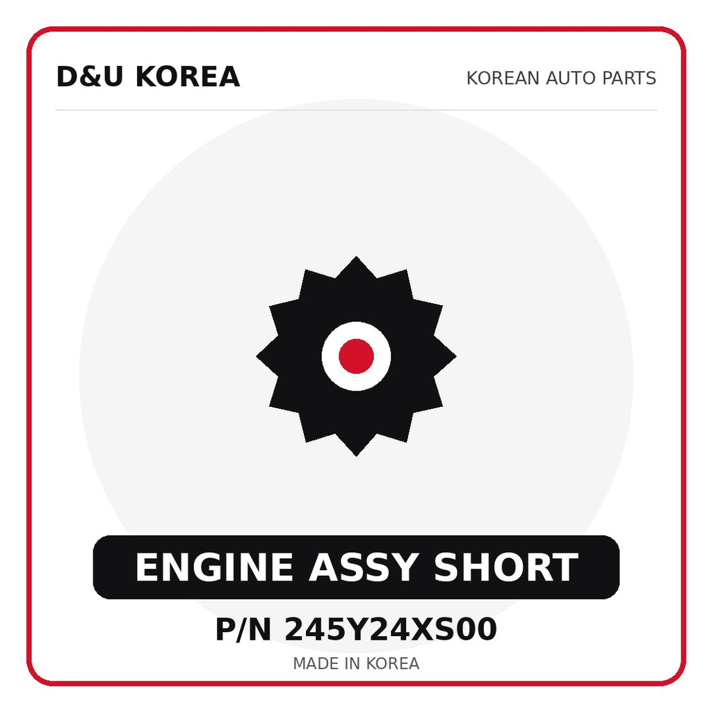Genuine Mobis ENGINE ASSY SHORT 245Y24XS00 - Korean auto parts from D&U Korea