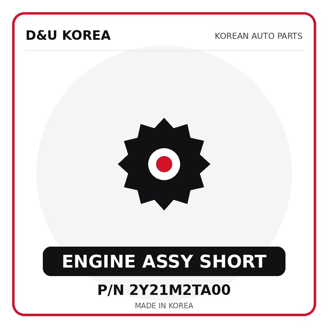 Genuine Mobis ENGINE ASSY SHORT 2Y21M2TA00 - Korean auto parts from D&U Korea