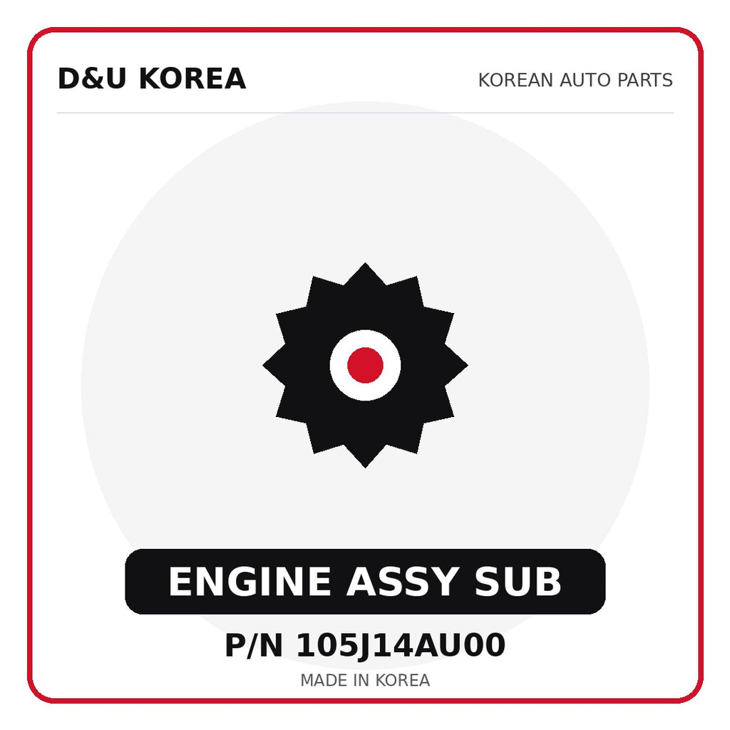 Genuine Mobis ENGINE ASSY SUB 105J14AU00 - Korean auto parts from D&U Korea