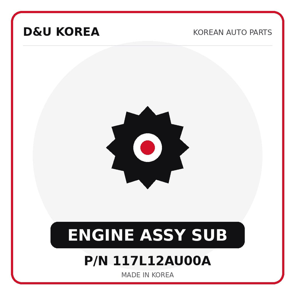 Genuine Mobis ENGINE ASSY SUB 117L12AU00A - Korean auto parts from D&U Korea