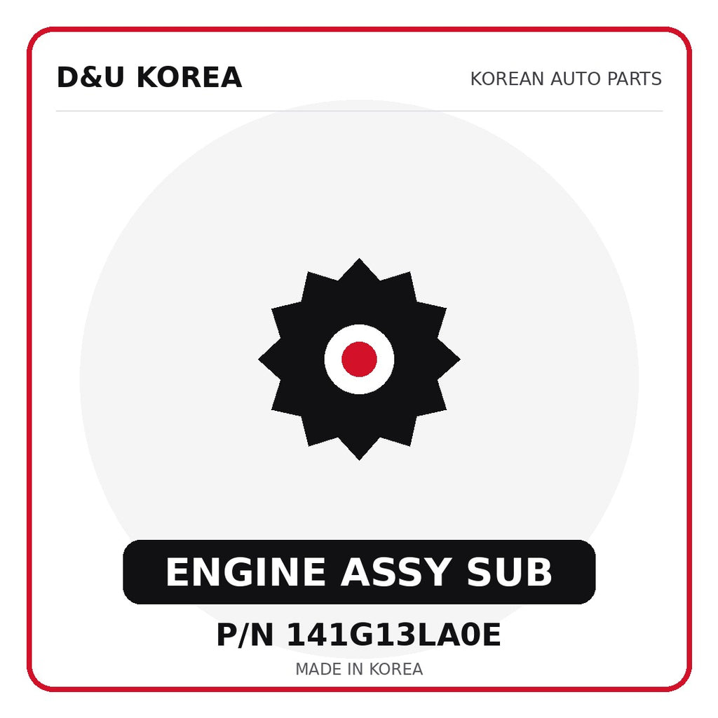 Genuine Mobis ENGINE ASSY SUB 141G13LA0E - Korean auto parts from D&U Korea