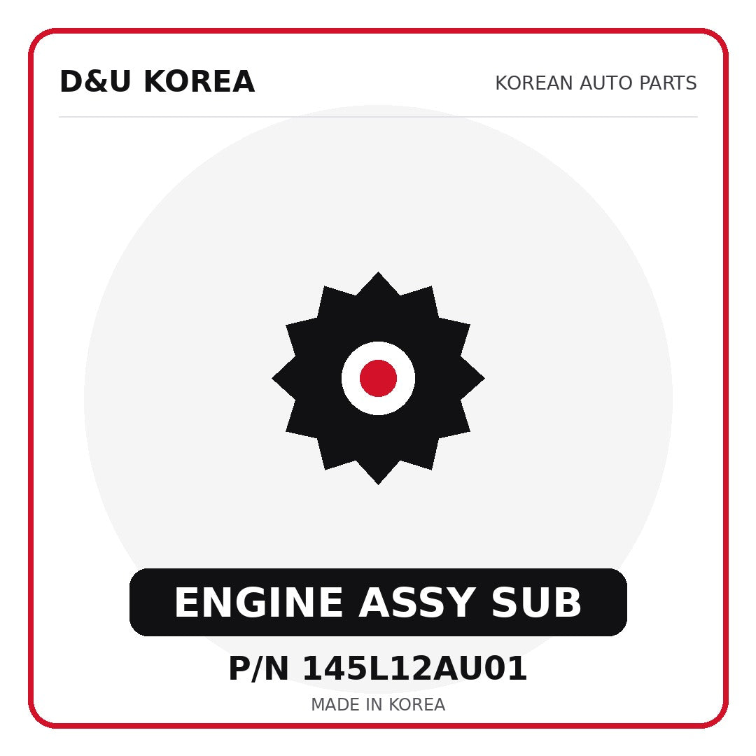 Genuine Mobis ENGINE ASSY SUB 145L12AU01 - Korean auto parts from D&U Korea