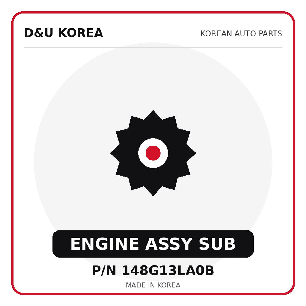 Genuine Mobis ENGINE ASSY SUB 148G13LA0B - Korean auto parts from D&U Korea
