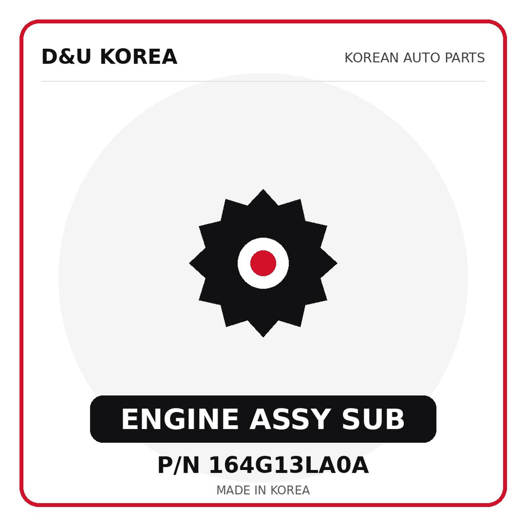 Genuine Mobis ENGINE ASSY SUB 164G13LA0A - Korean auto parts from D&U Korea
