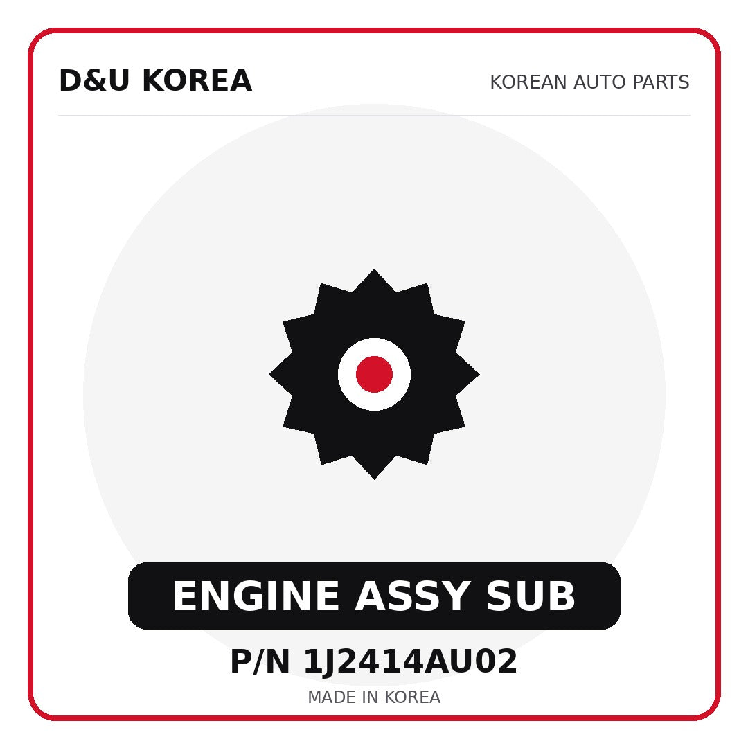 Genuine Mobis ENGINE ASSY SUB 1J2414AU02 - Korean auto parts from D&U Korea