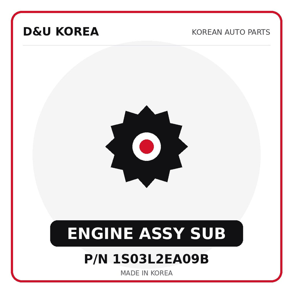 Genuine Mobis ENGINE ASSY SUB 1S03L2EA09B - Korean auto parts from D&U Korea