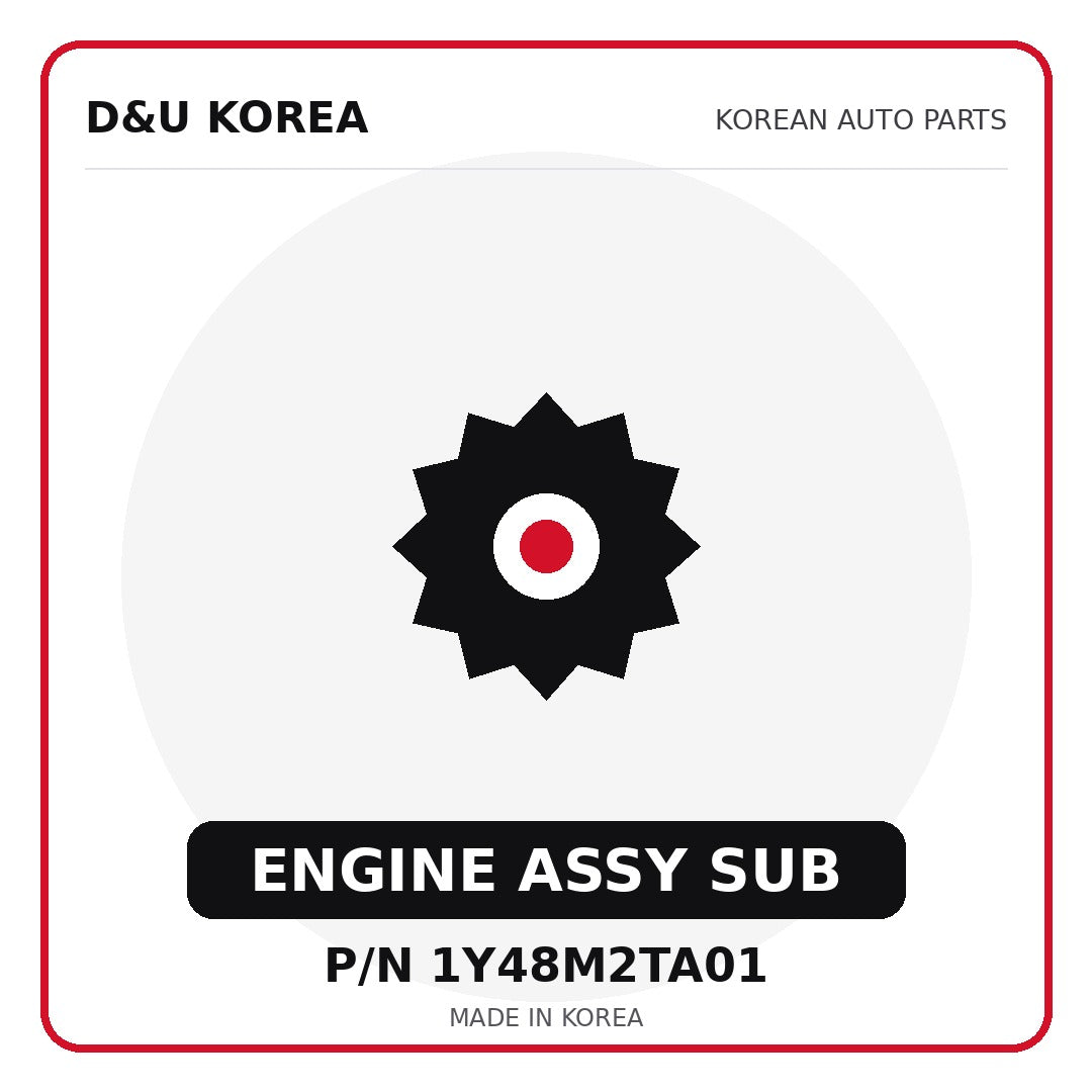 Genuine Mobis ENGINE ASSY SUB 1Y48M2TA01 - Korean auto parts from D&U Korea