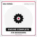 Genuine Mobis ENGINE COMPLETE 0K56502000 - Korean auto parts from D&U Korea