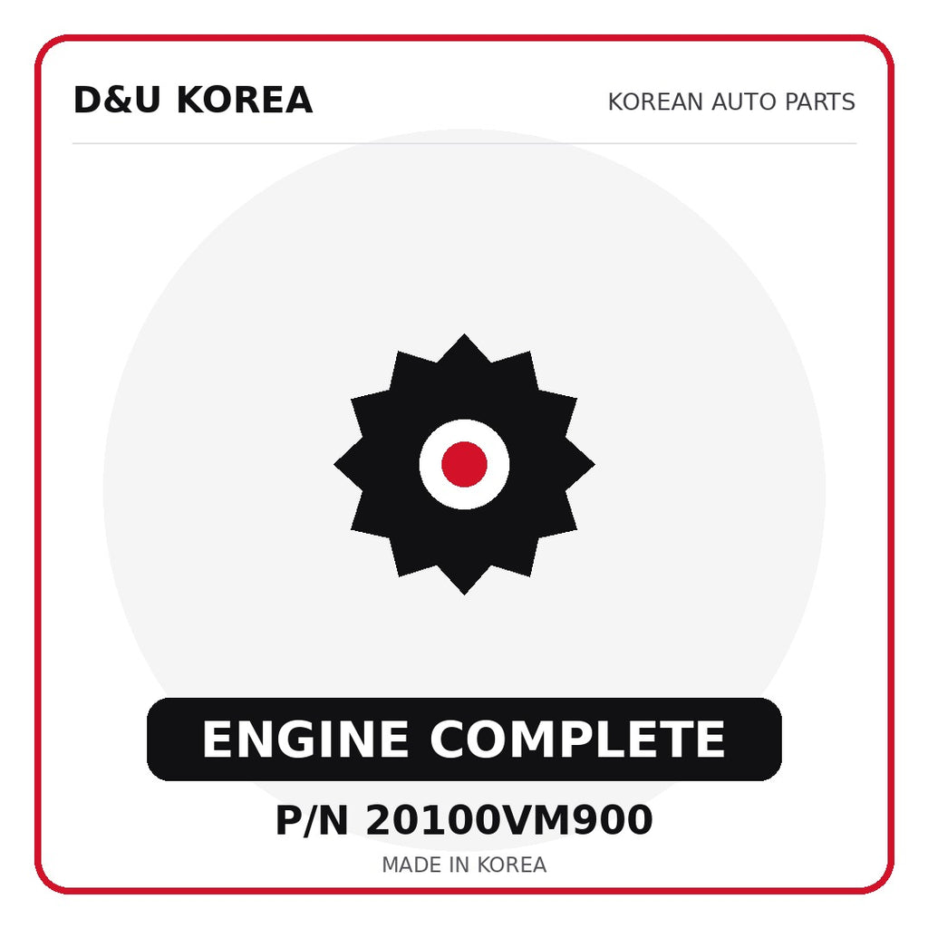 Genuine Mobis ENGINE COMPLETE 20100VM900 - Korean auto parts from D&U Korea