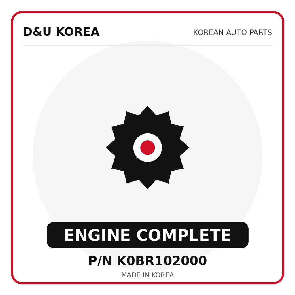 Genuine Mobis ENGINE COMPLETE K0BR102000 - Korean auto parts from D&U Korea