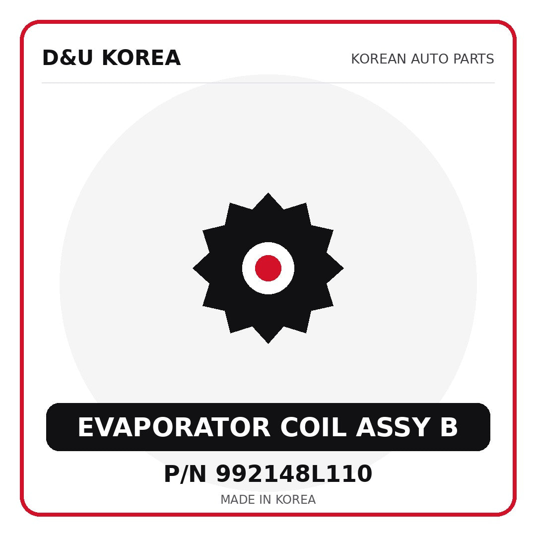 Genuine Mobis EVAPORATOR COIL ASSY B 992148L110 for Korean vehicles | D&U Korea