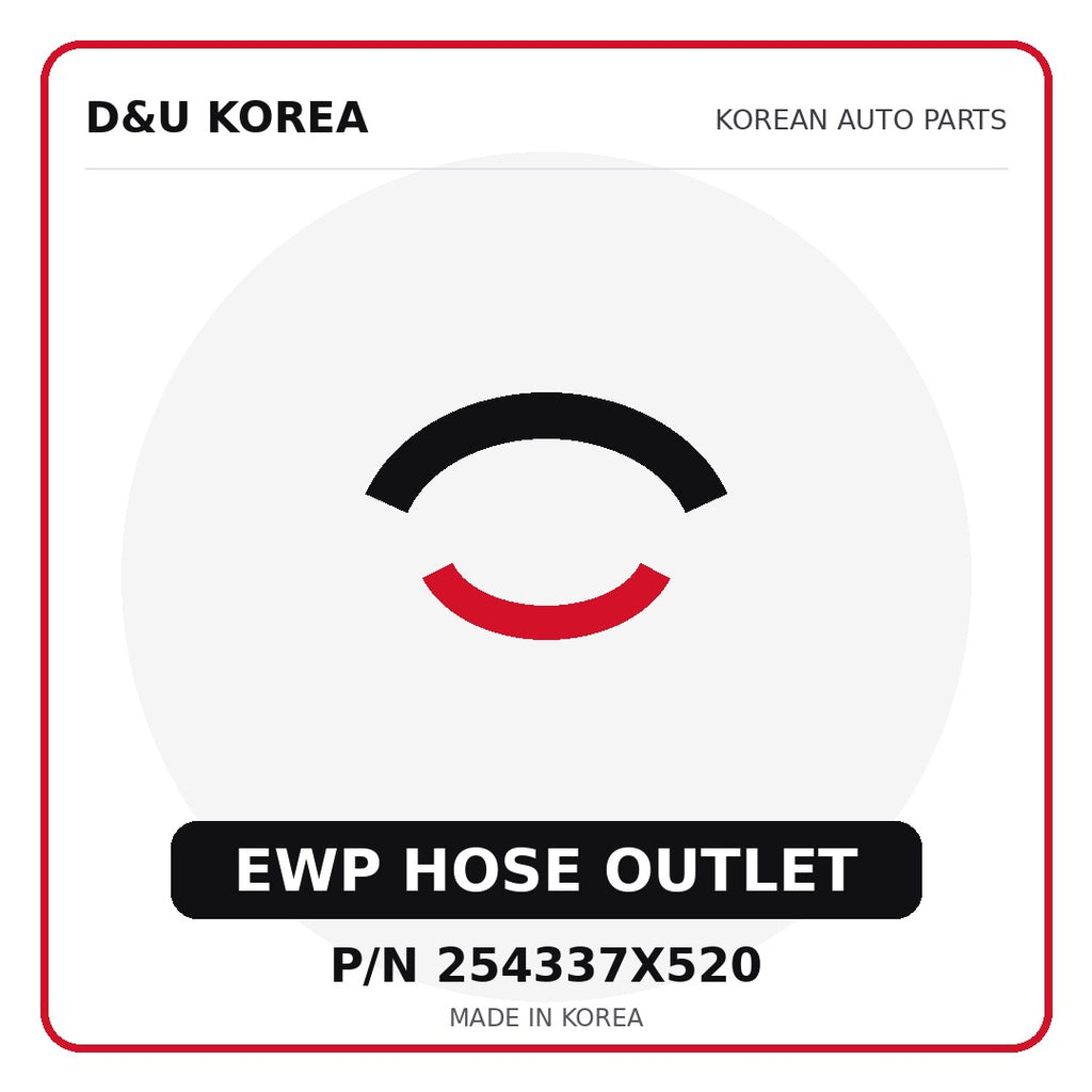 Genuine Mobis EWP HOSE OUTLET 254337X520 - Korean auto parts from D&U Korea