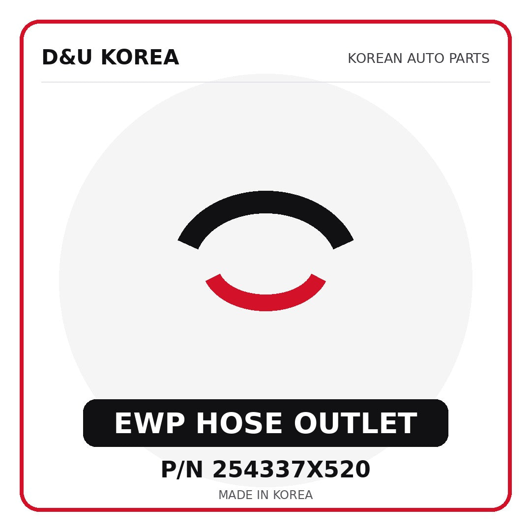 Genuine Mobis EWP HOSE OUTLET 254337X520 - Korean auto parts from D&U Korea
