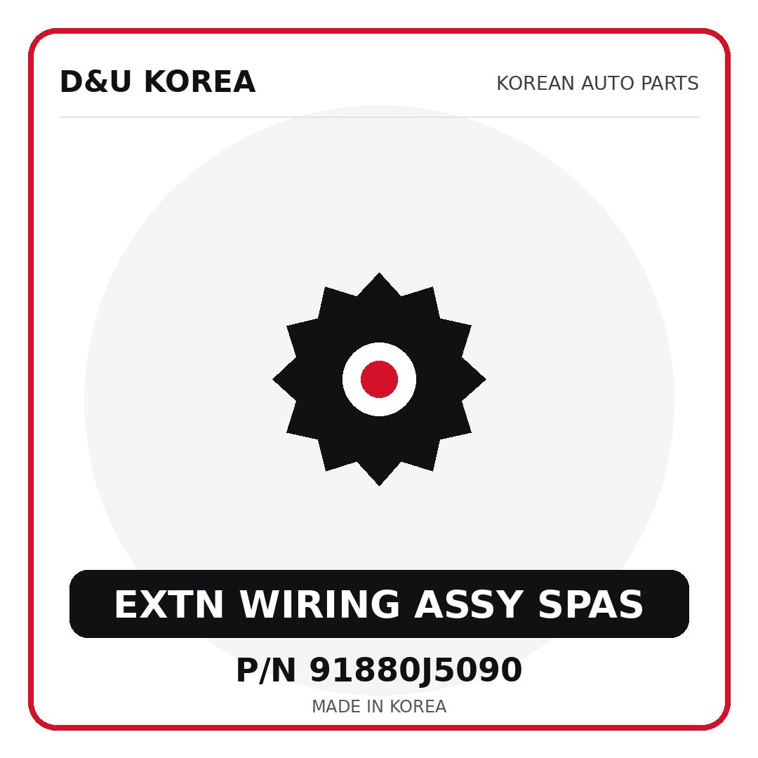Genuine Mobis EXTN WIRING ASSY SPAS 91880J5090 for Korean vehicles | D&U Korea