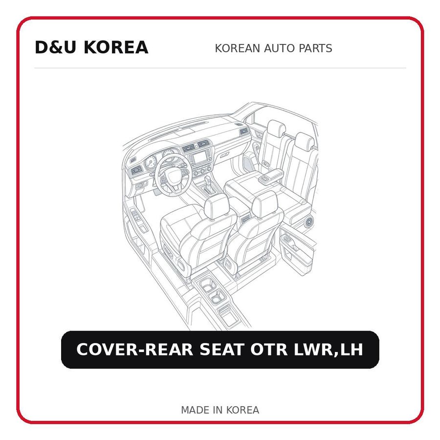 COVER-REAR SEAT OTR LWR,LH