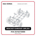 BRACKET-SHROUD LWR,RH