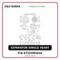 SEPARATOR-SINGLE HEART