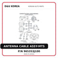 ANTENNA CABLE ASSY-MTS