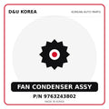 Genuine Mobis FAN CONDENSER ASSY 9763243802 for Korean vehicles | D&U Korea
