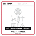 BRKT-HP PUMP REAR SUPPORT