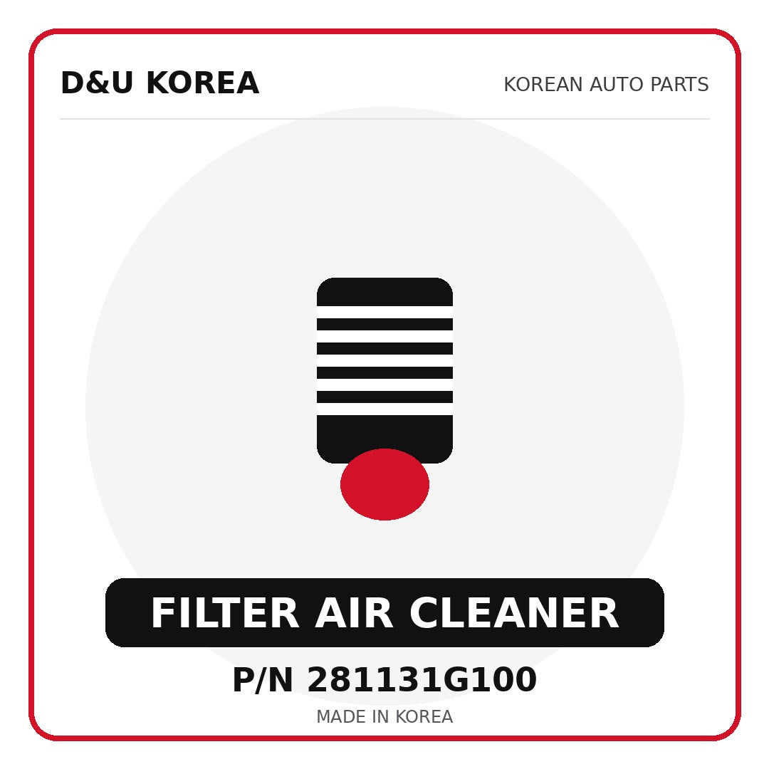 Genuine Mobis FILTER AIR CLEANER 281131G100 - Korean auto parts from D&U Korea