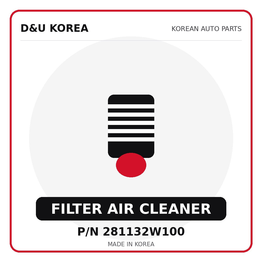 Genuine Mobis FILTER AIR CLEANER 281132W100 - Korean auto parts from D&U Korea