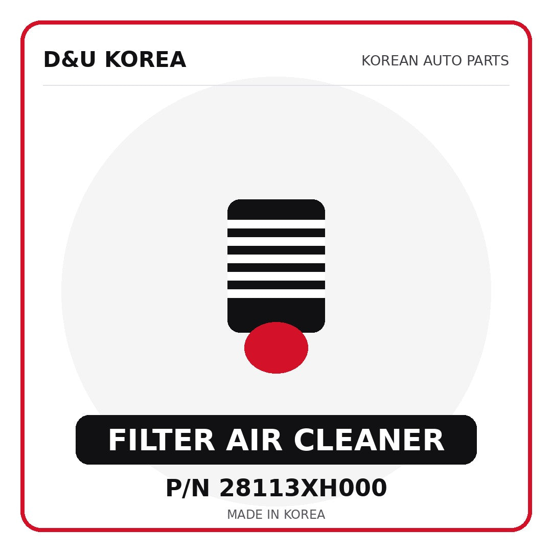 Genuine Mobis FILTER AIR CLEANER 28113XH000 - Korean auto parts from D&U Korea
