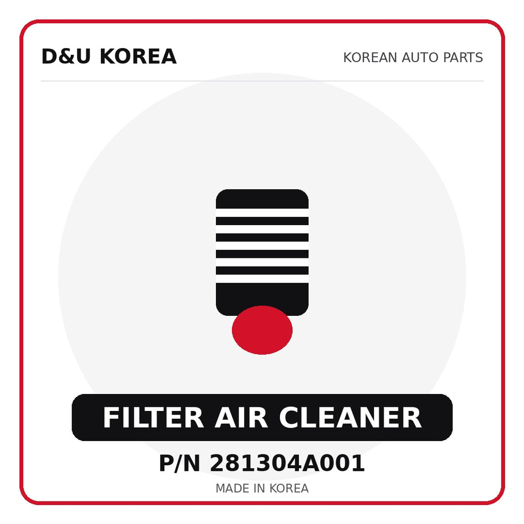 Genuine Mobis FILTER AIR CLEANER 281304A001 - Korean auto parts from D&U Korea