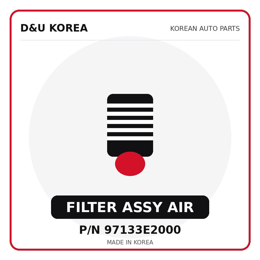 Genuine Mobis FILTER ASSY AIR 97133E2000 - Korean auto parts from D&U Korea