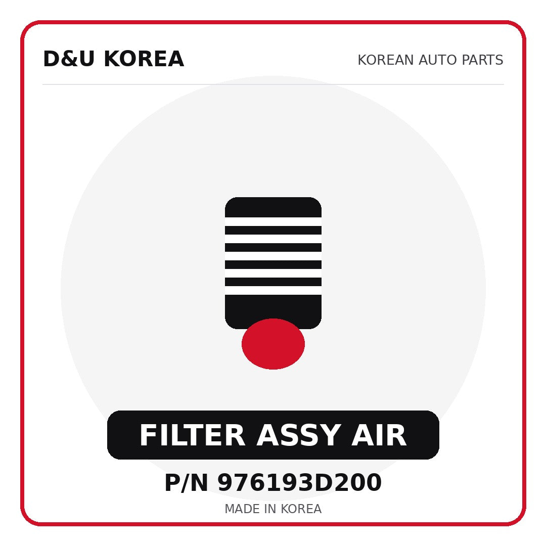 Genuine Mobis FILTER ASSY AIR 976193D200 for Korean vehicles | D&U Korea