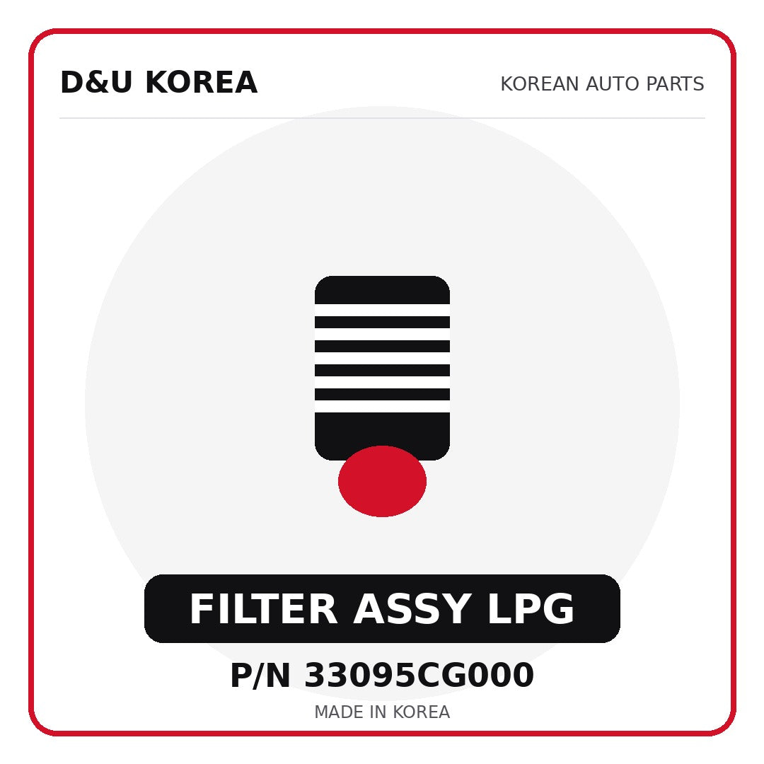 Genuine Mobis FILTER ASSY LPG 33095CG000 - Korean auto parts from D&U Korea