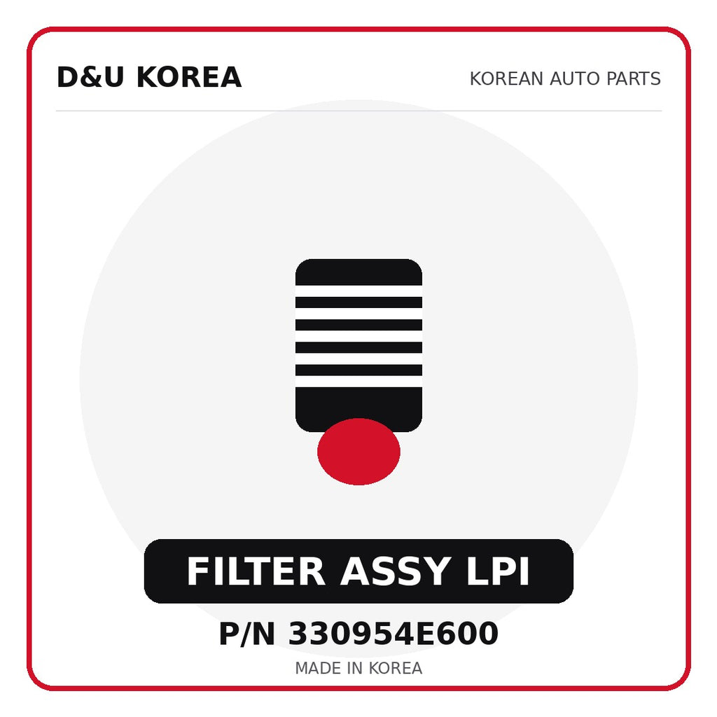 Genuine Mobis FILTER ASSY LPI 330954E600 - Korean auto parts from D&U Korea