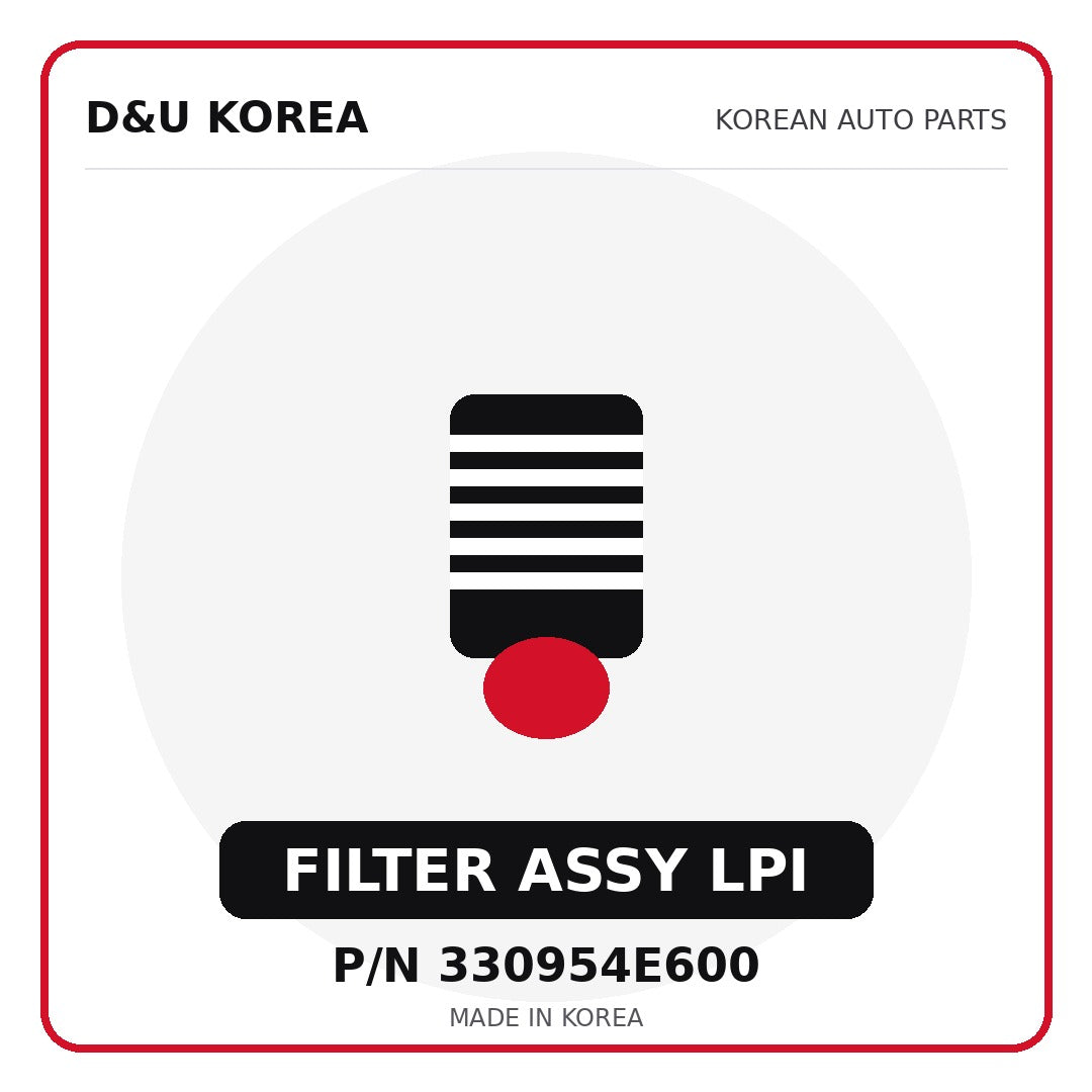 Genuine Mobis FILTER ASSY LPI 330954E600 - Korean auto parts from D&U Korea