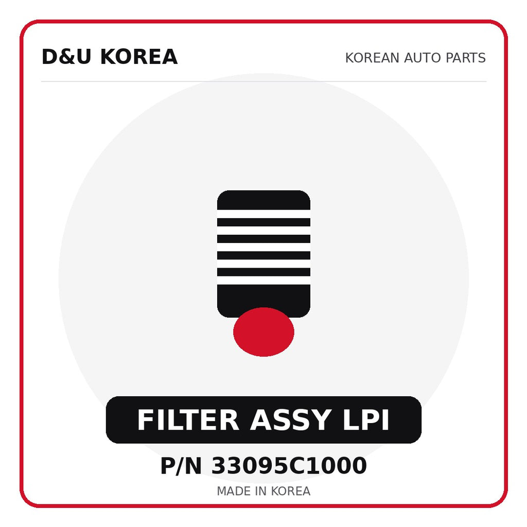 Genuine Mobis FILTER ASSY LPI 33095C1000 - Korean auto parts from D&U Korea