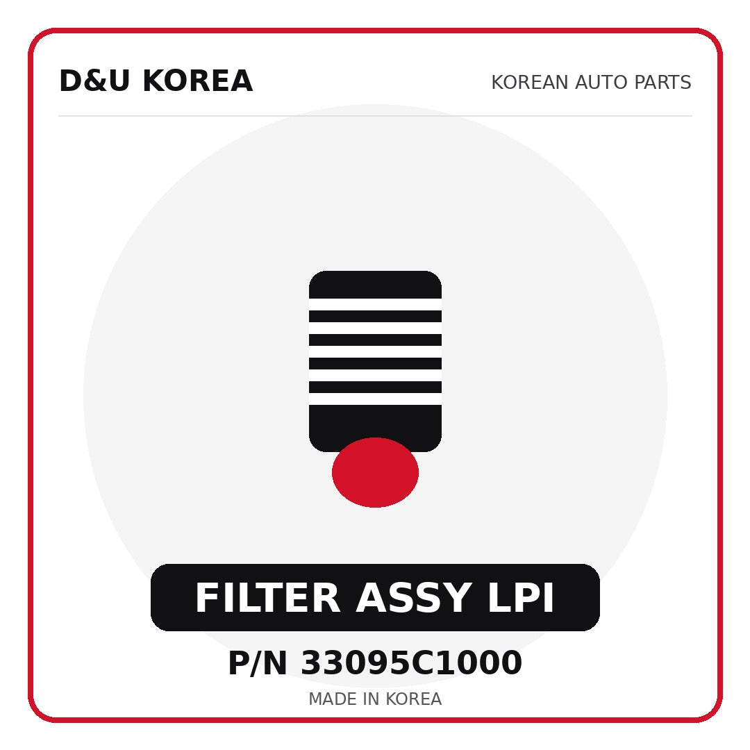 Genuine Mobis FILTER ASSY LPI 33095C1000 - Korean auto parts from D&U Korea