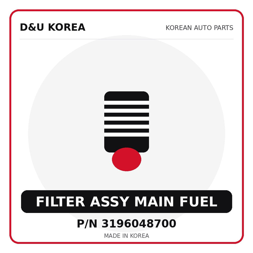 Genuine Mobis FILTER ASSY MAIN FUEL 3196048700 - Korean auto parts from D&U Korea