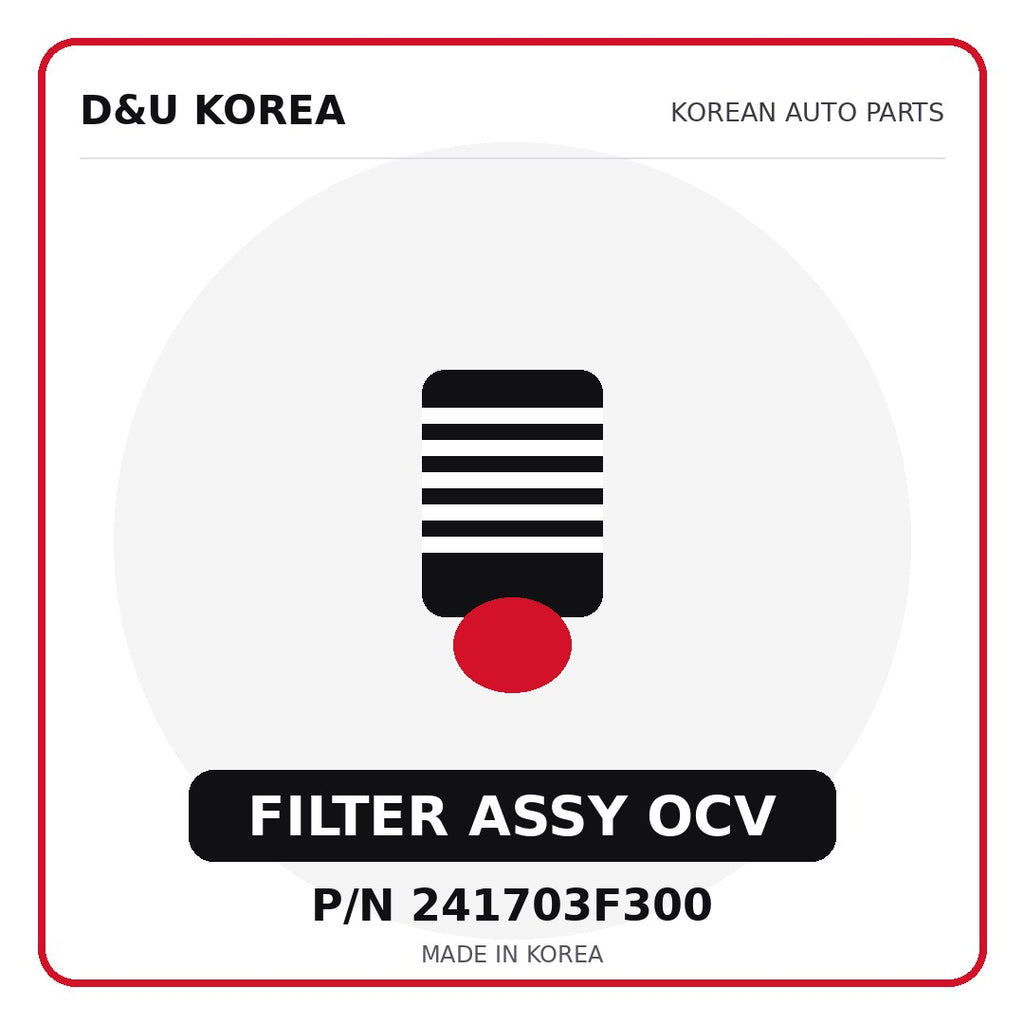 Genuine Mobis FILTER ASSY OCV 241703F300 - Korean auto parts from D&U Korea