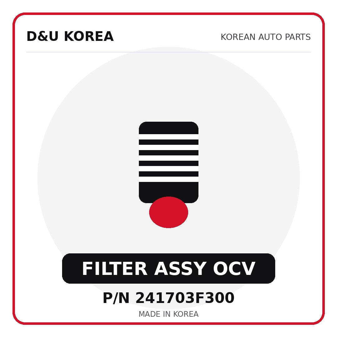 Genuine Mobis FILTER ASSY OCV 241703F300 - Korean auto parts from D&U Korea