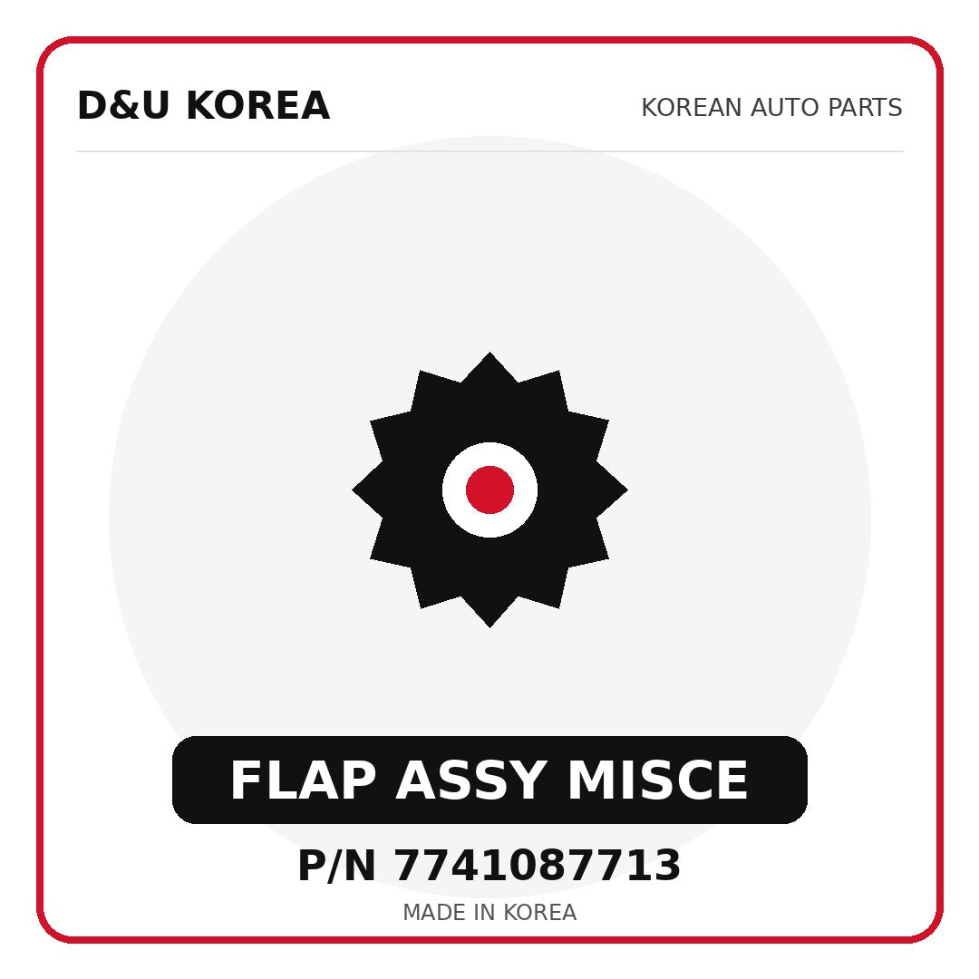Genuine Mobis FLAP ASSY MISCE 7741087713 for Korean vehicles | D&U Korea