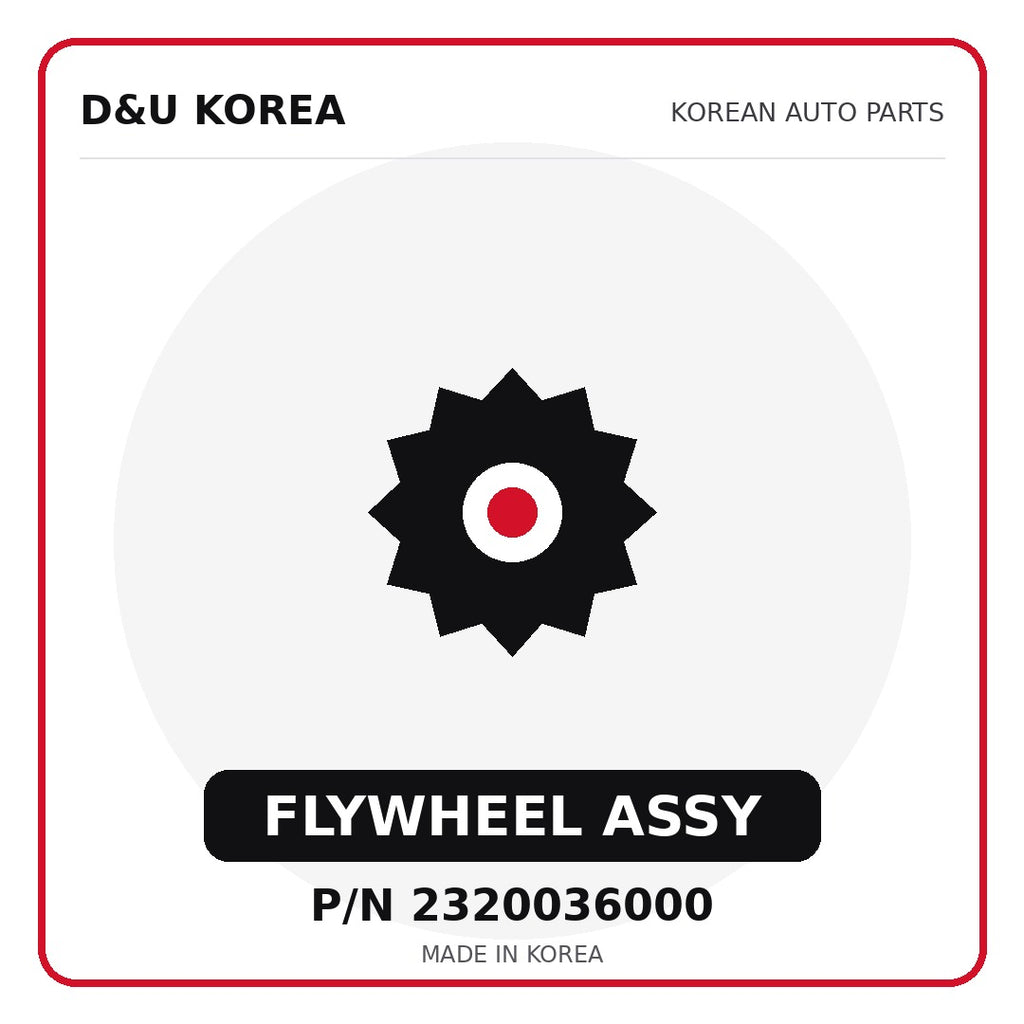 Genuine Mobis FLYWHEEL ASSY 2320036000 for Korean vehicles | D&U Korea