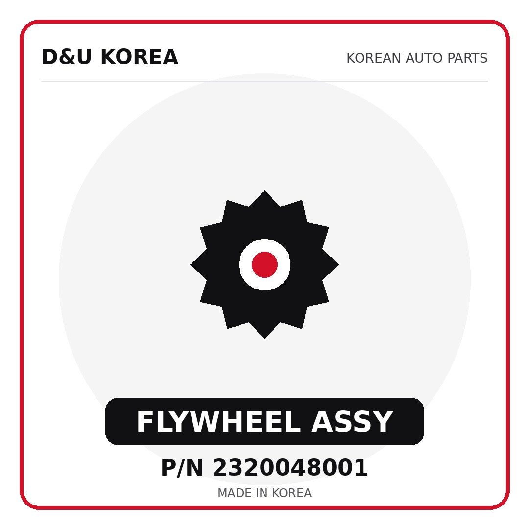 Genuine Mobis FLYWHEEL ASSY 2320048001 - Korean auto parts from D&U Korea