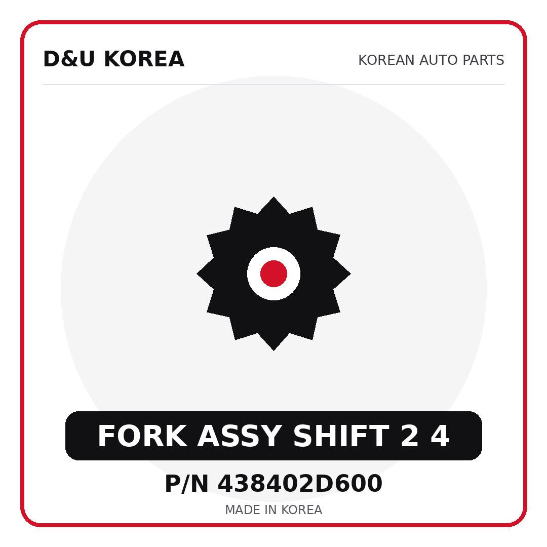 Genuine Mobis FORK ASSY SHIFT 2 4 438402D600 - Korean auto parts from D&U Korea