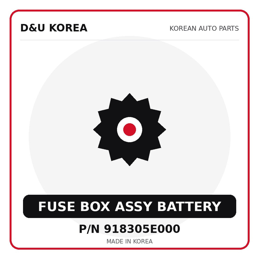 Genuine Mobis FUSE BOX ASSY BATTERY 918305E000 for Korean vehicles | D&U Korea