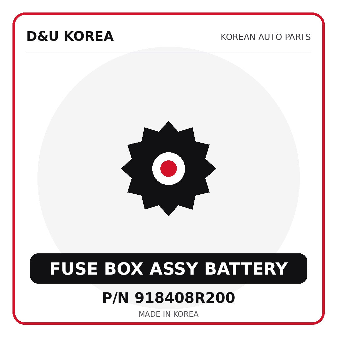 Genuine Mobis FUSE BOX ASSY BATTERY 918408R200 for Korean vehicles | D&U Korea