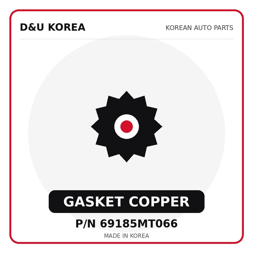 Genuine Mobis GASKET COPPER 69185MT066 - Korean auto parts from D&U Korea