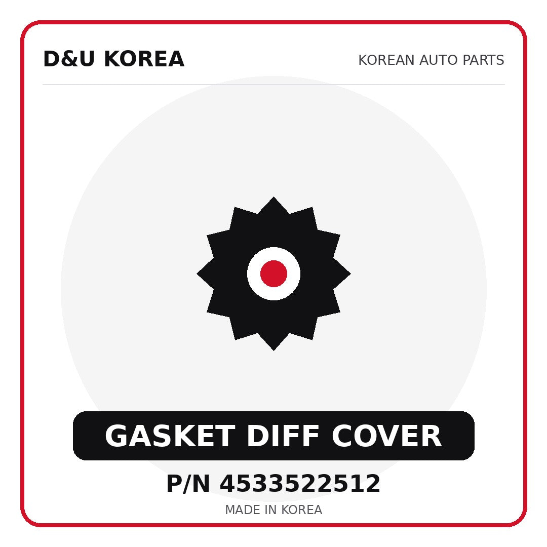 Genuine Mobis GASKET DIFF COVER 4533522512 - Korean auto parts from D&U Korea
