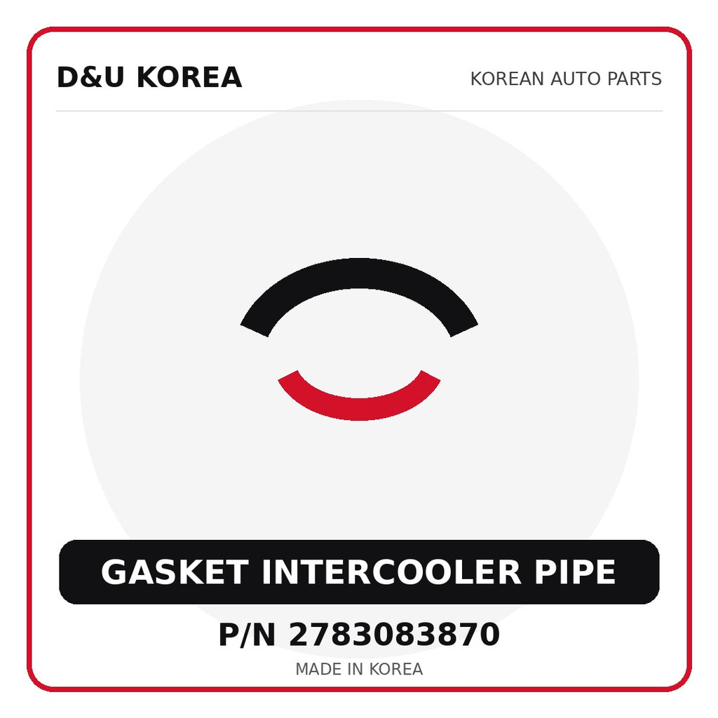 Genuine Mobis GASKET INTERCOOLER PIPE 2783083870 - Korean auto parts from D&U Korea